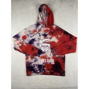 Tokyo Ghoul Crunchyroll Men's Tie-Dye Hoodie Graphic Print Red Purple M